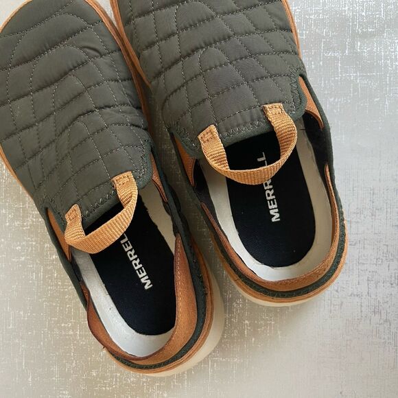 Merrell Women's Hut Moc Quilted Flats Comfort Shoes Slip On US 6 Olive Green - Picture 7 of 12